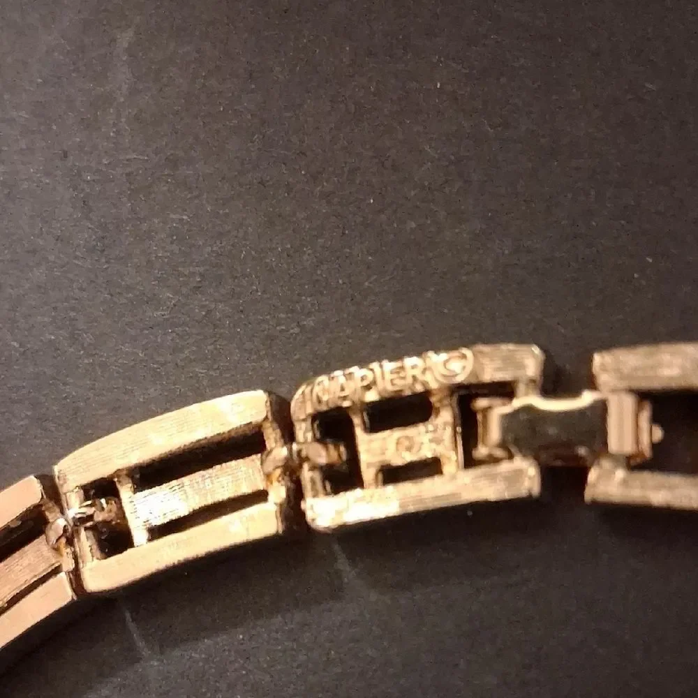 Napier 1980's  Gold Tone Brick Link Necklace Womens Excellent‎ Condition